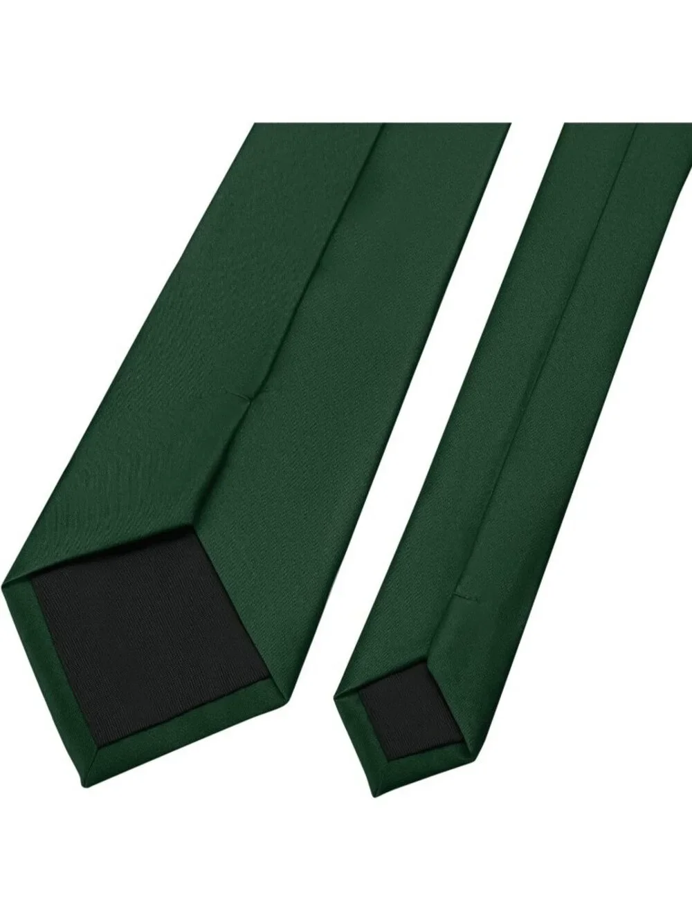Men's Olive Solid Microfiber Plain Formal Silk Necktie For Business Dress Tie